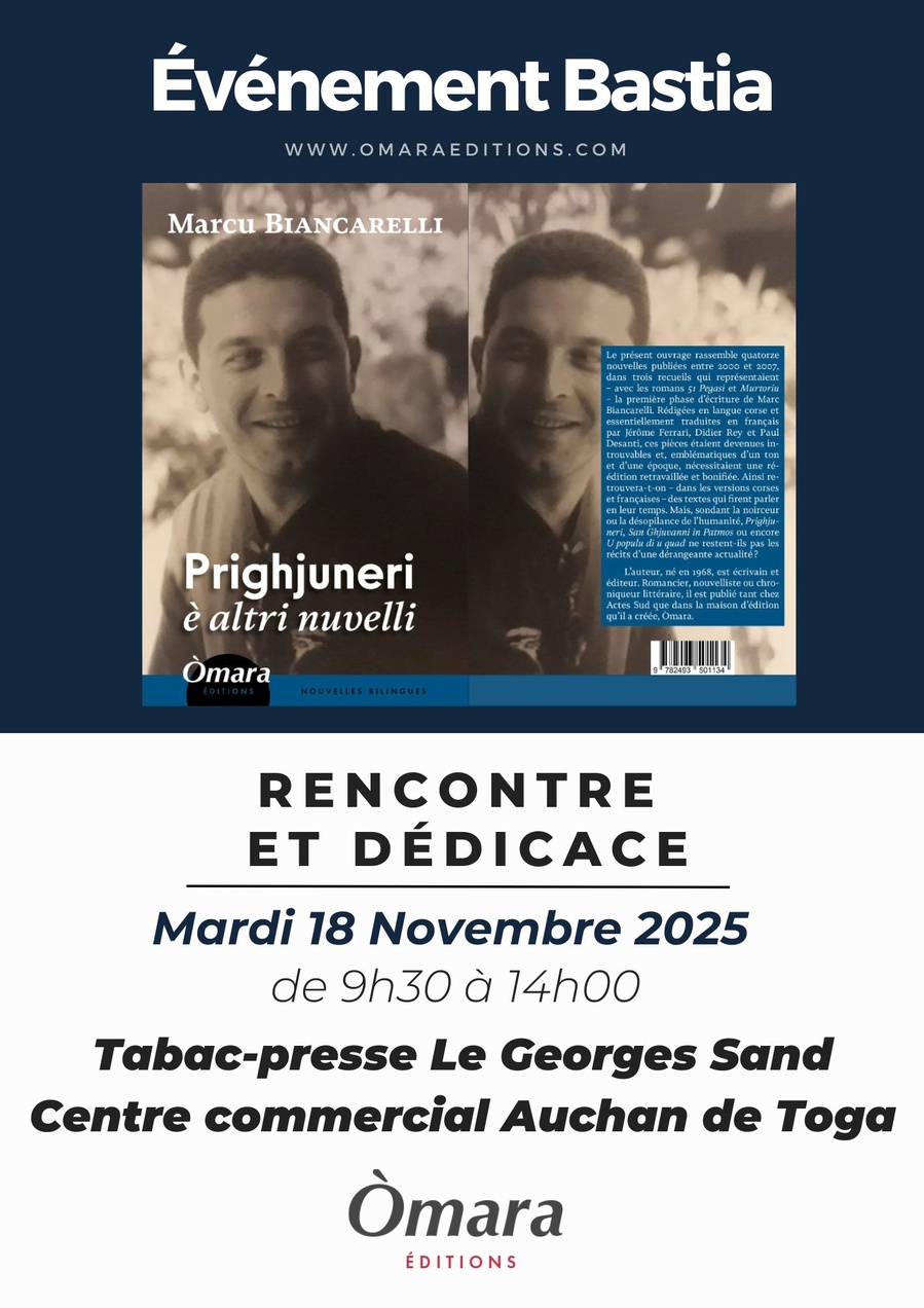 Rencontre et dédicace avec Marc Biancarelli autour de son dernier ouvrage 