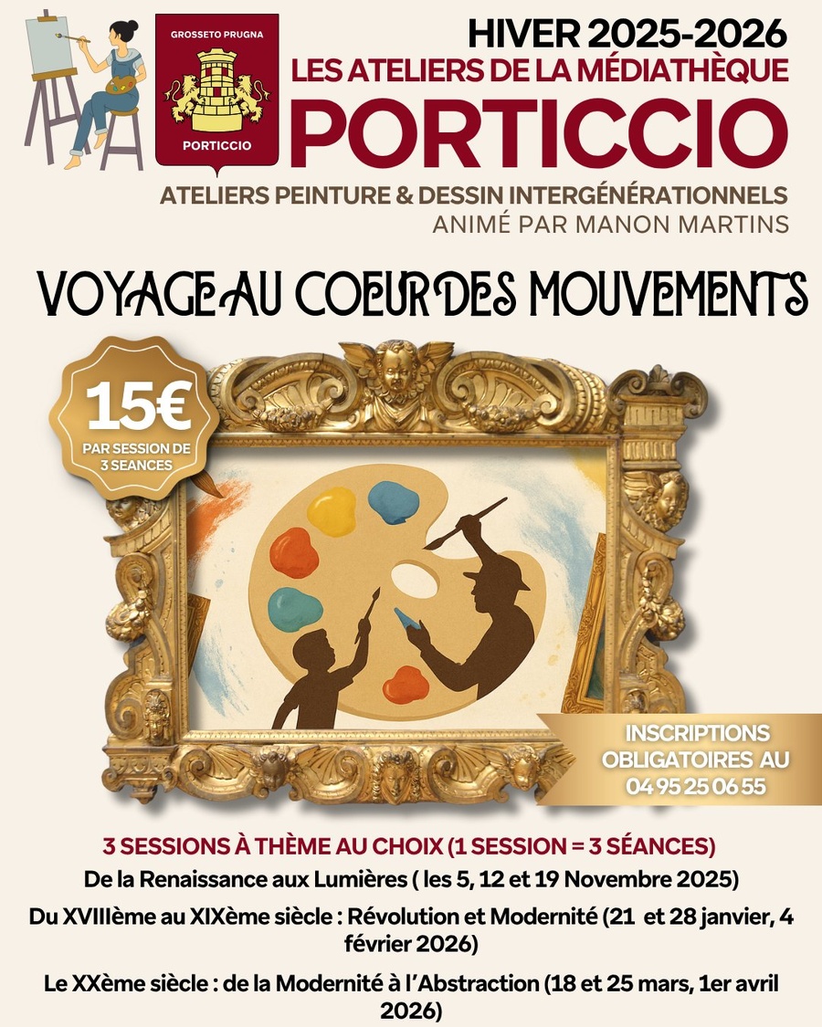 Ateliers de peinture et dessin intergénérationnels avec Manon Martins : Révolution et Modernité