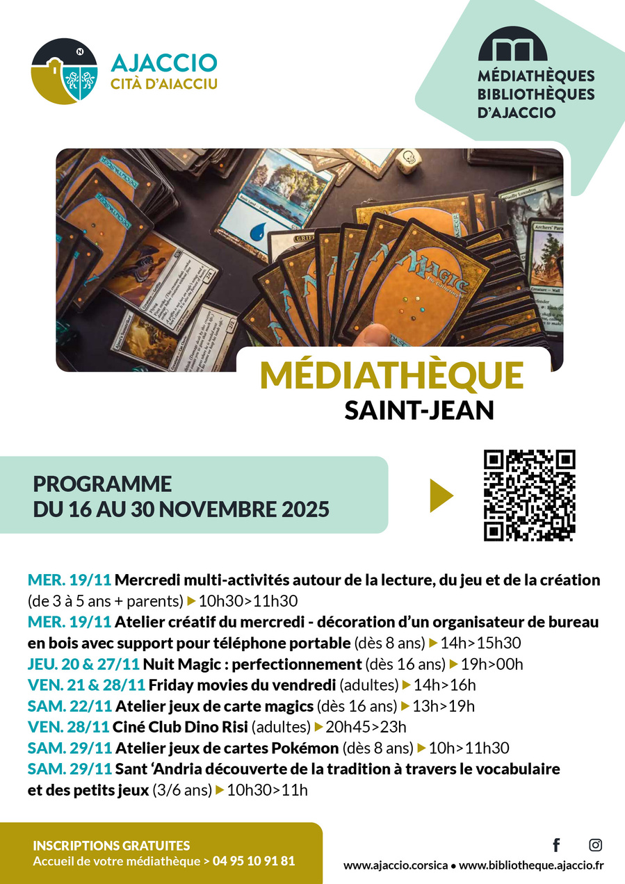 Sant 'Andria découverte de la tradition à travers le vocabulaire et des petits jeux (3/6 ans)  - Médiathèque Saint-Jean - Aiacciu