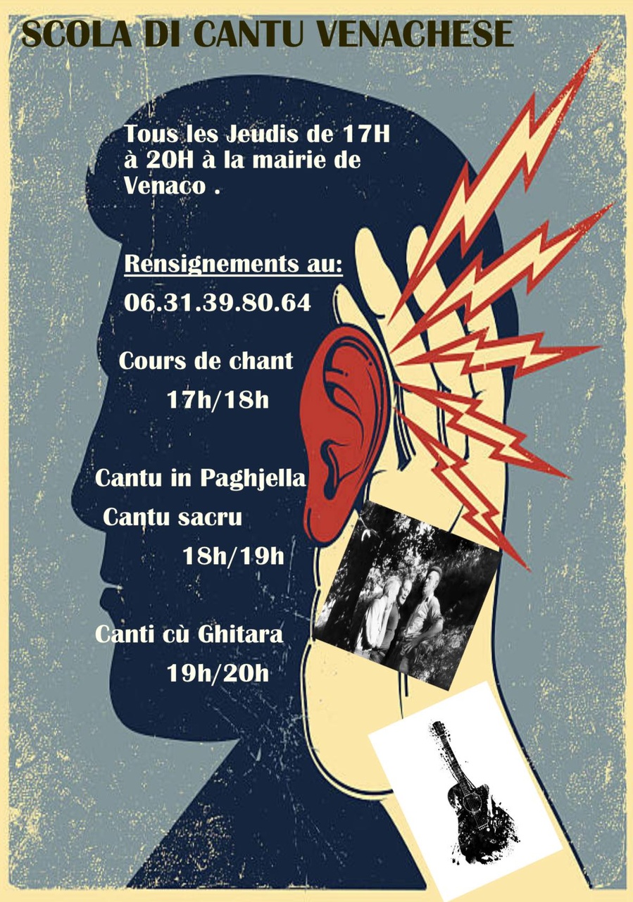 Cours de chant à la Scola di cantu de Venaco : Paghjella, Cantu sacré et Guitare