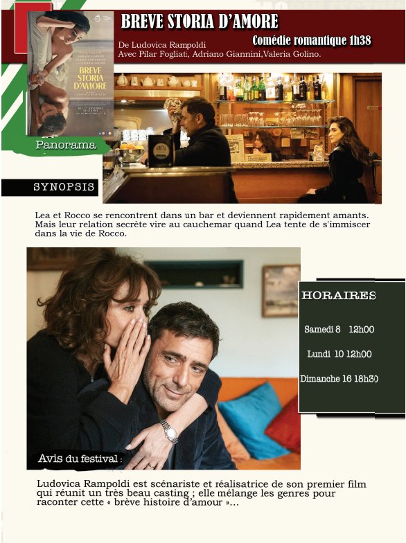 26ème édition du Festival du film italien d'Aiacciu / Projection du film 