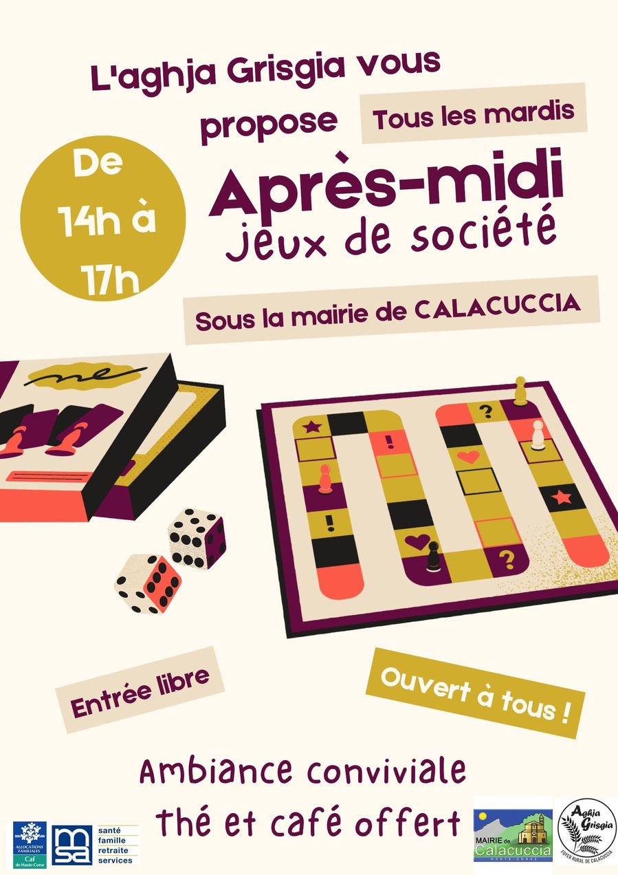 Après-midi jeux de société - Foyer rural Aghja grisgia