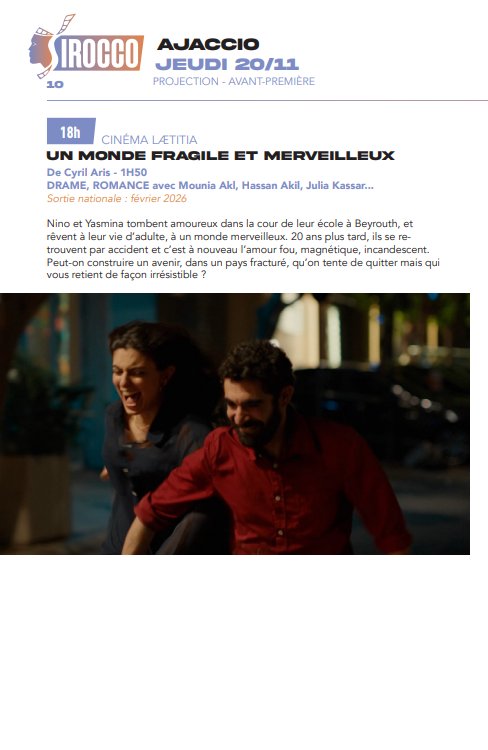 6e édition du Festival des cinémas arabes, Sirocco / Projection en avant première 