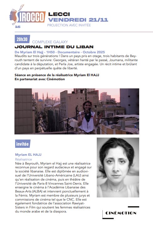 6e édition du Festival des cinémas arabes, Sirocco / Projection de 