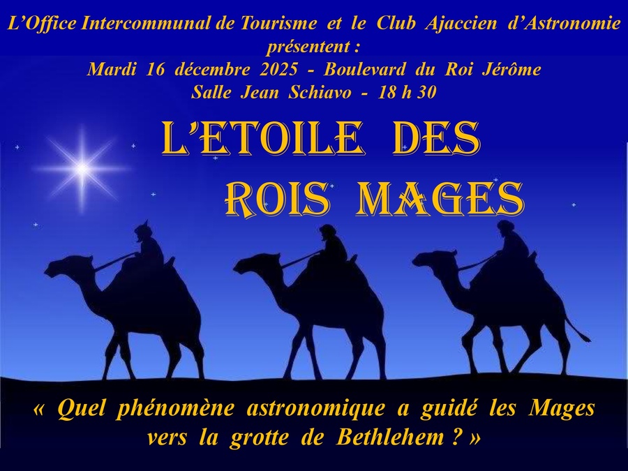 Conférence : L'étoile des rois mages - Office du tourisme d'Ajaccio