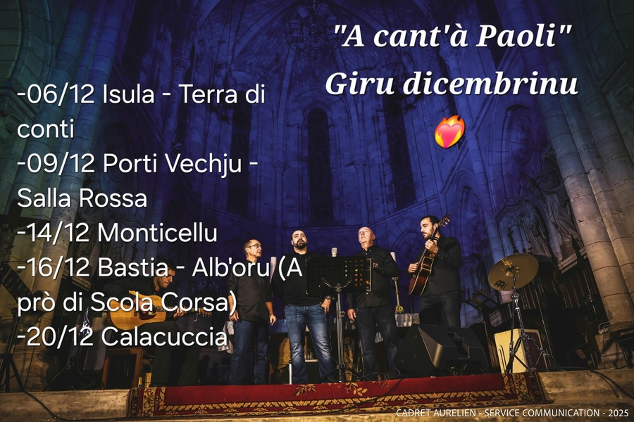 Concert du groupe Balagna 'A cant'à Paoli' au Centre Culturel L'Alb'Oru à Bastia