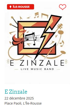 Concert du groupe E Zinzale à la Place Paoli - L'Île-Rousse