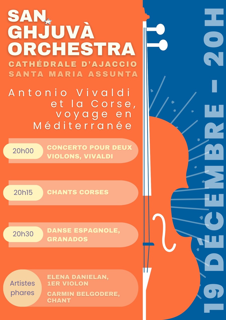 Concert : San Giovanni Orchestra, Vivaldi et la Corse, Voyage en Méditerranée à la Cathédrale