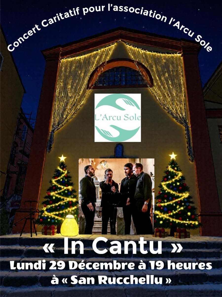 Concert caritatif du groupe 'In Cantu' au profit de l'association L'Arcu Sole