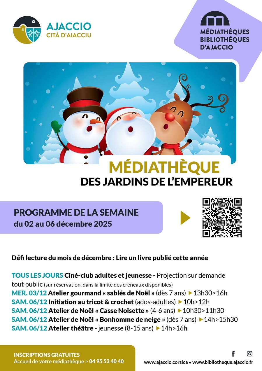 Arrière-plan pour Atelier gourmand 'Sablés de Noël' à la Médiathèque des Jardins de l’Empereur