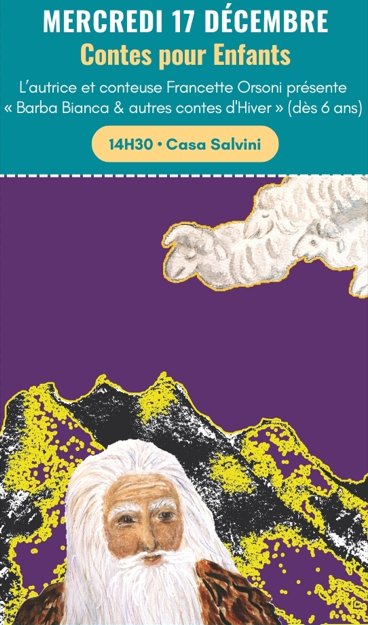 Les contes d'Artelibri : "Barbara Bianca et autres contes d'Hiver" par la conteuse Francette Orsoni- Casa Salvini