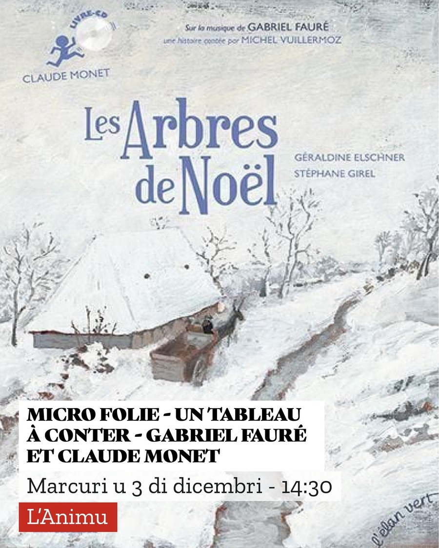 Arrière-plan pour Micro Folie / Un tableau à conter sur le thème de Noël : Gabriel Fauré et Claude Monet - Médiathèque l'Animu