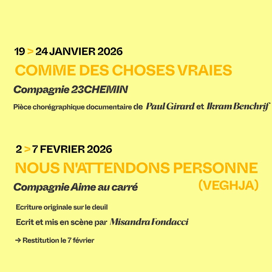 Restitution de résidence "Nous n'attendons personne" avec la Cie Aime au carré - L'Aria