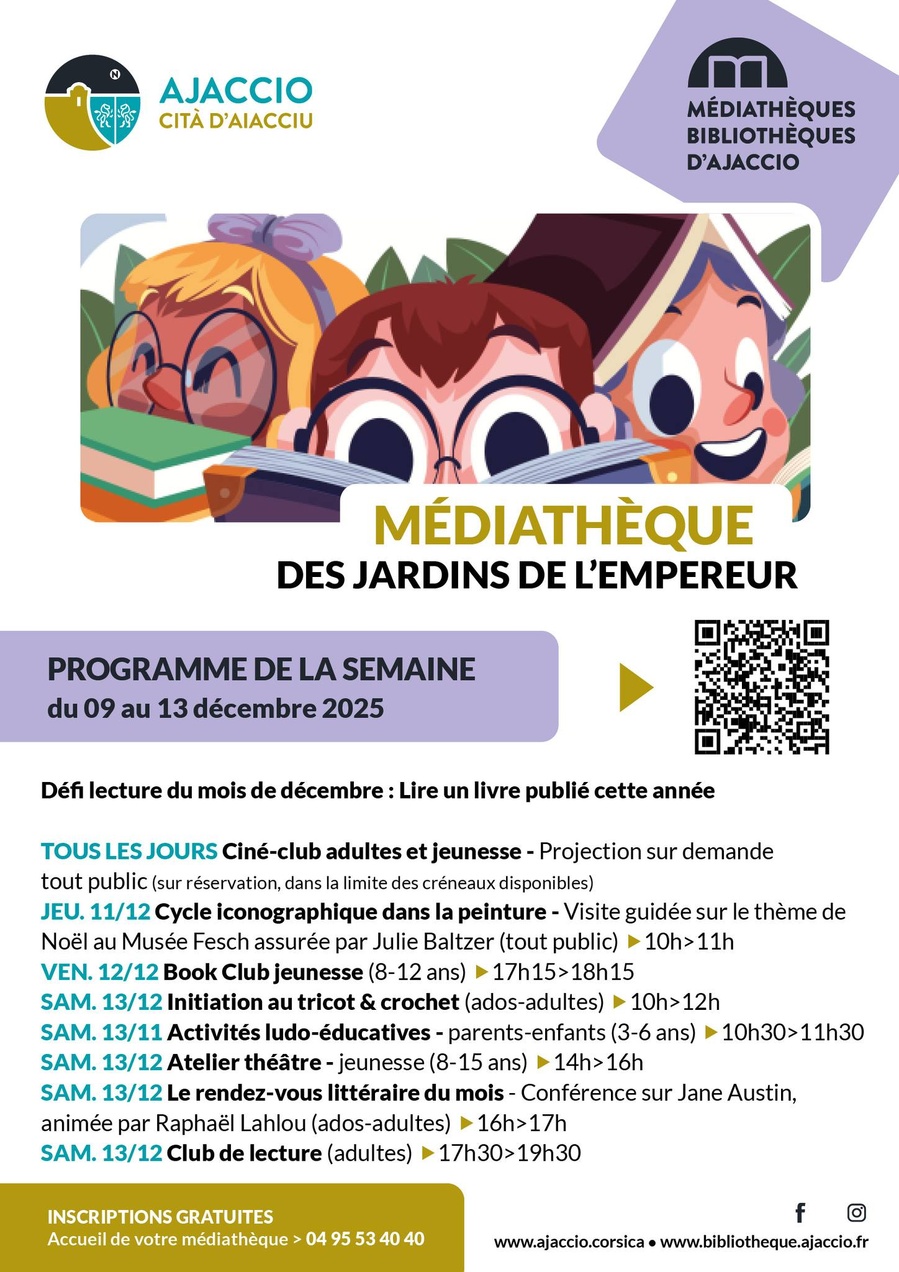 Book Club jeunesse pour les 8-12 ans - Médiathèque des Jardins de l’Empereur