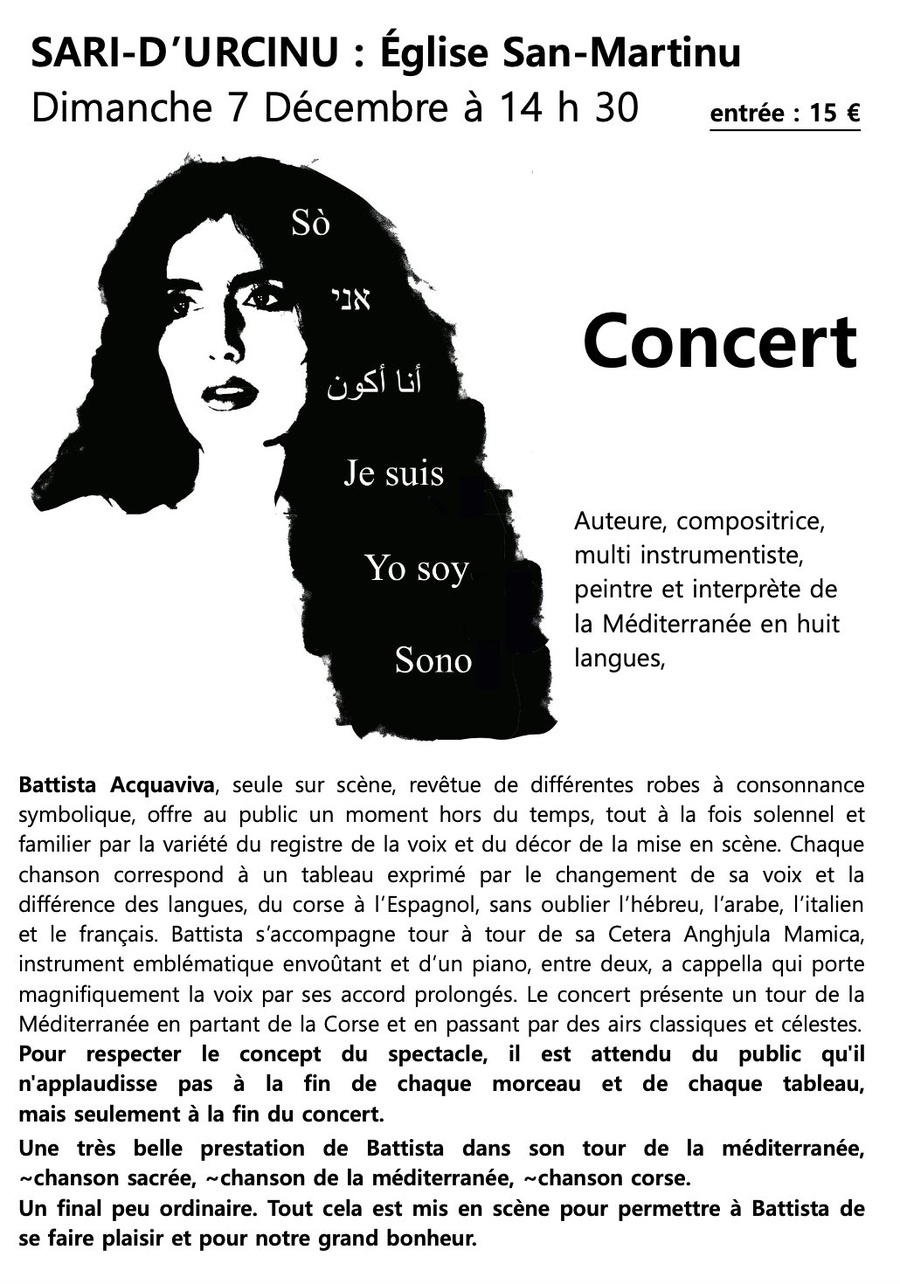 Concert de Battista Acquaviva - Église San-Martinu