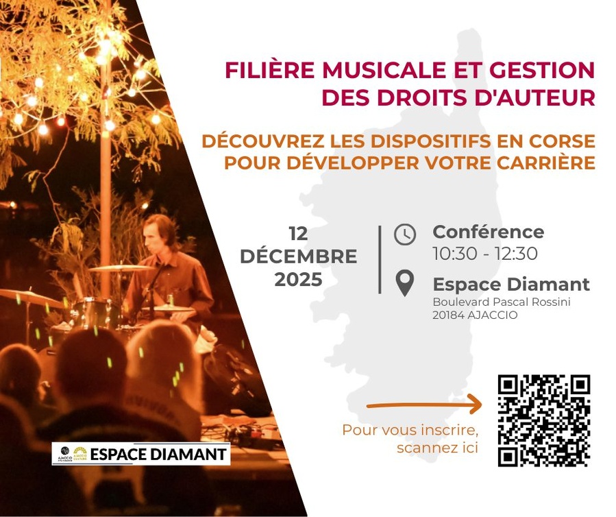 Conférence sur la filière musicale & la gestion des droits d’auteur de la musique - Espace Diamant