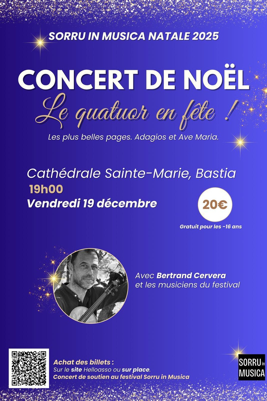 Concert de noël du festival Sorru in Musica avec Bertrand Cervera et ses musiciens - Cathédrale Sainte Marie