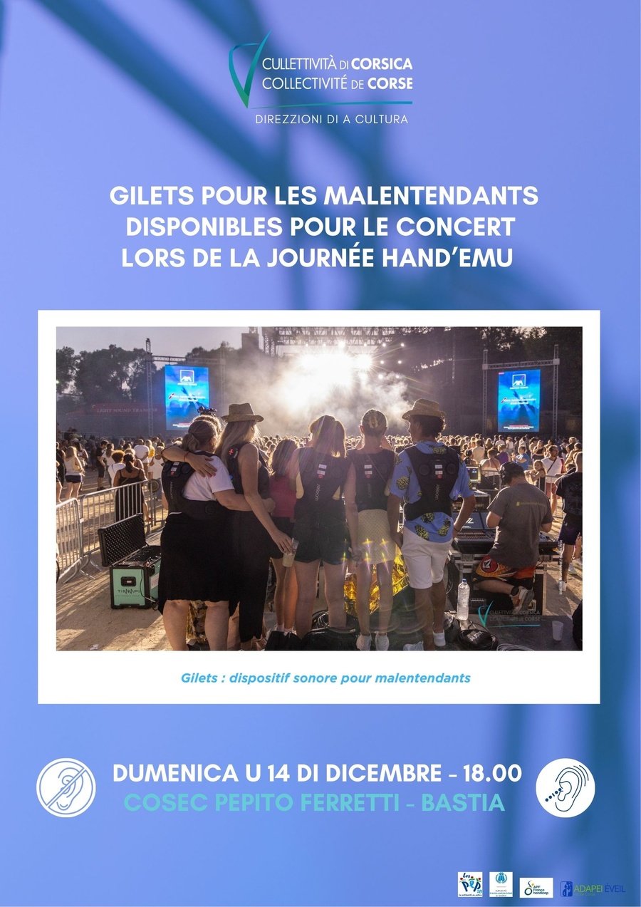 Gilets pour les malentendants au concert de la journée Hand’emu - Cosec Pepito Ferretti