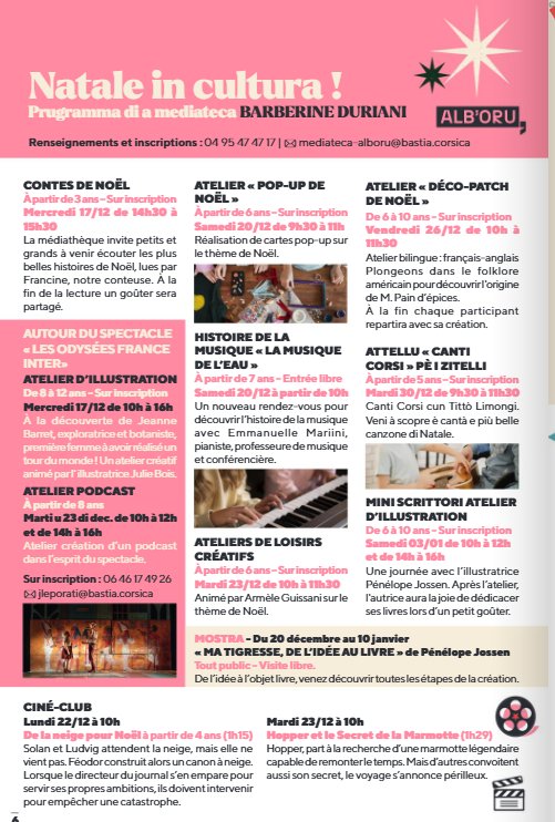 Atelier d'illustration "Mini scrittori" avec Pénélope Jossen (de 6 à 10 ans) - Centre Culturel Alb'Oru