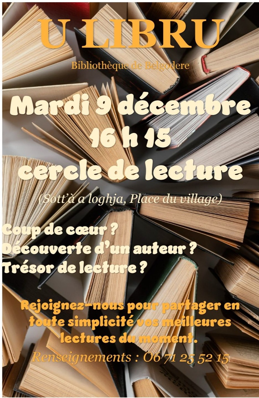 Cercle de lecture - Bibliothèque U Libru