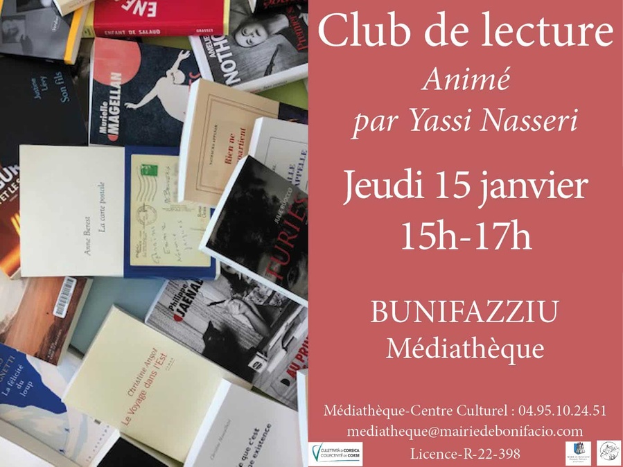 Club de lecture animé par Yassi Nasseri, rédactrice du site Kimamori - Médiathèque