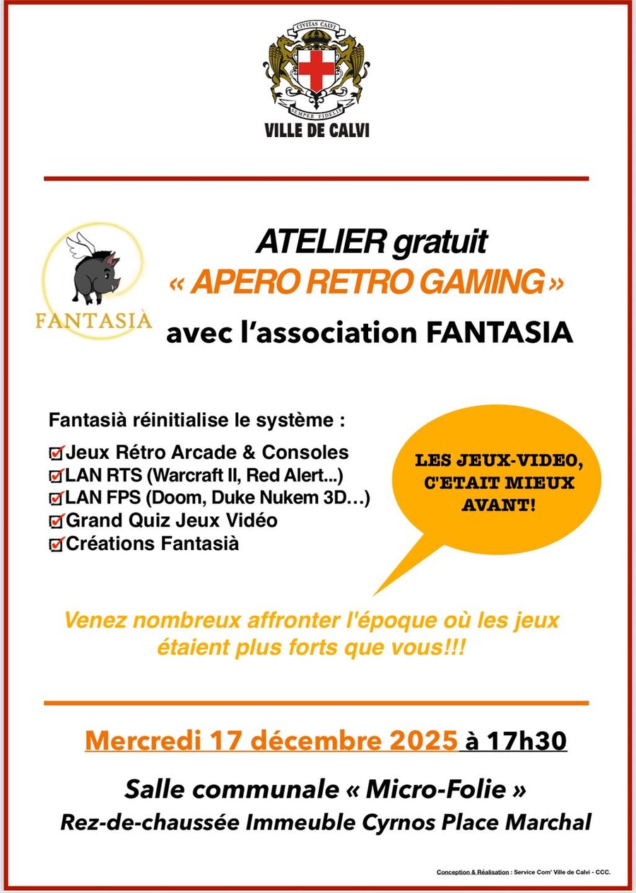 Micro-Folie : Atelier "Apéro Rétro Gaming" avec l'association Fantasia