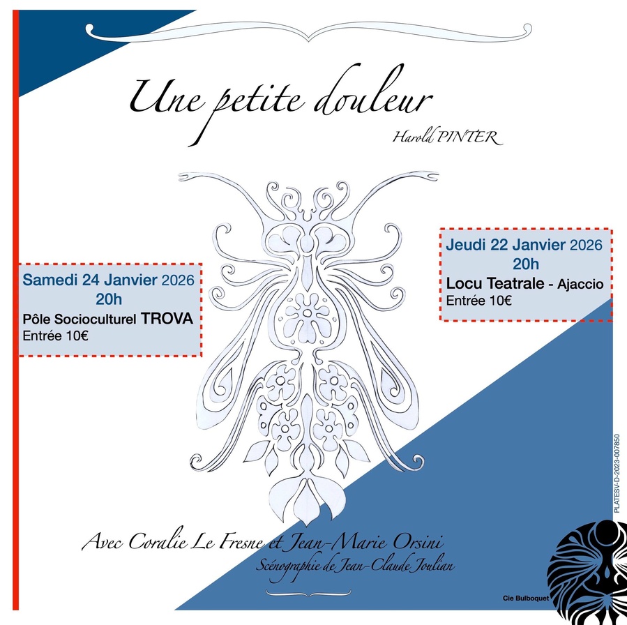 Théâtre : "Une petite douleur" d'Harold Pinter, avec Coralie Le Fresne et Jean-Marie Orsini  - Pôle socio-culturel de Trova