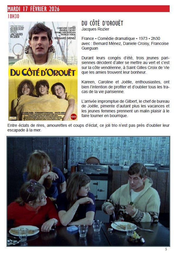 Projection du film "Du côté d’Orouët" de Jacques Rozier - Cinémathèque de Corse