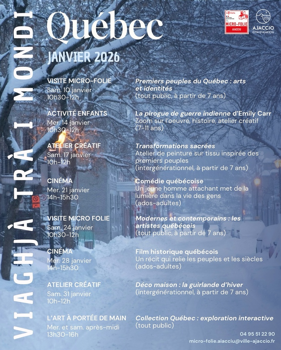 Micro-Folie Aiacciu : "Québec" / Atelier créatif : Déco maison « la guirlande d'hiver »