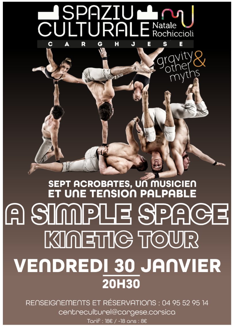 Cirque australien : "A Simple Space" ( Kinetic tour) - Spaziu Culturale Natale Rochiccioli