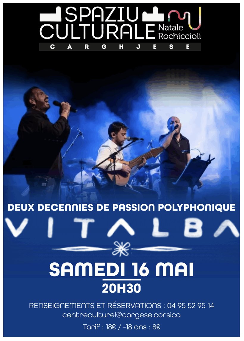 Concert du groupe Vitalba - Spaziu Culturale Natale Rochiccioli