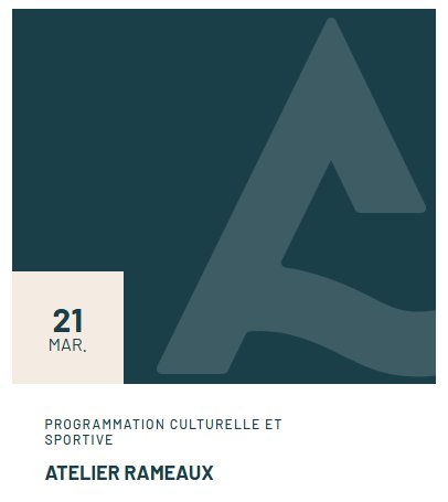 Atelier rameaux - Médiathèque L'Arghja