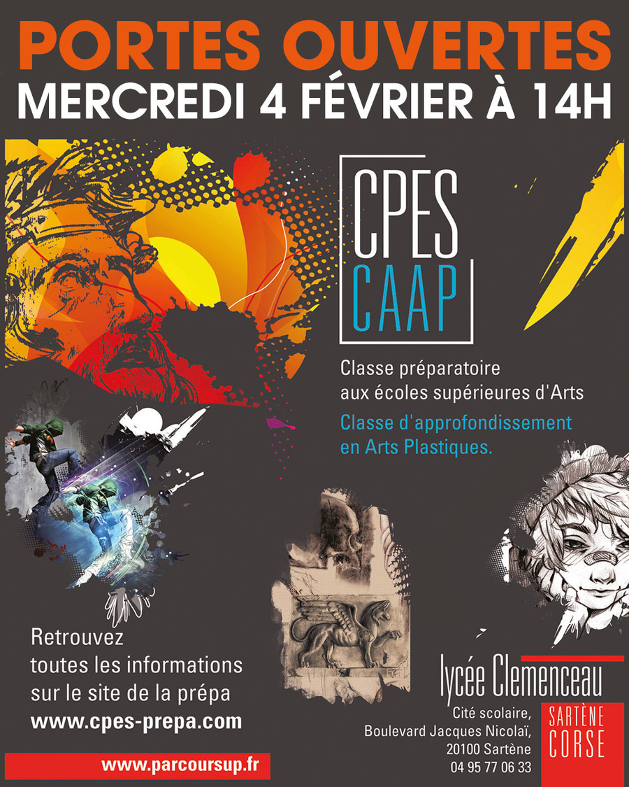 Journée Portes ouvertes : classe préparatoire aux écoles supérieures d'arts de Sartè