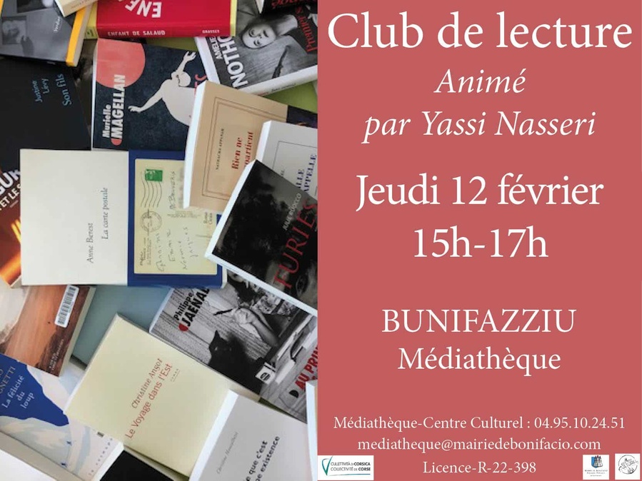 Club de lecture animé par Yassi Nasseri, rédactrice du site Kimamori - Médiathèque