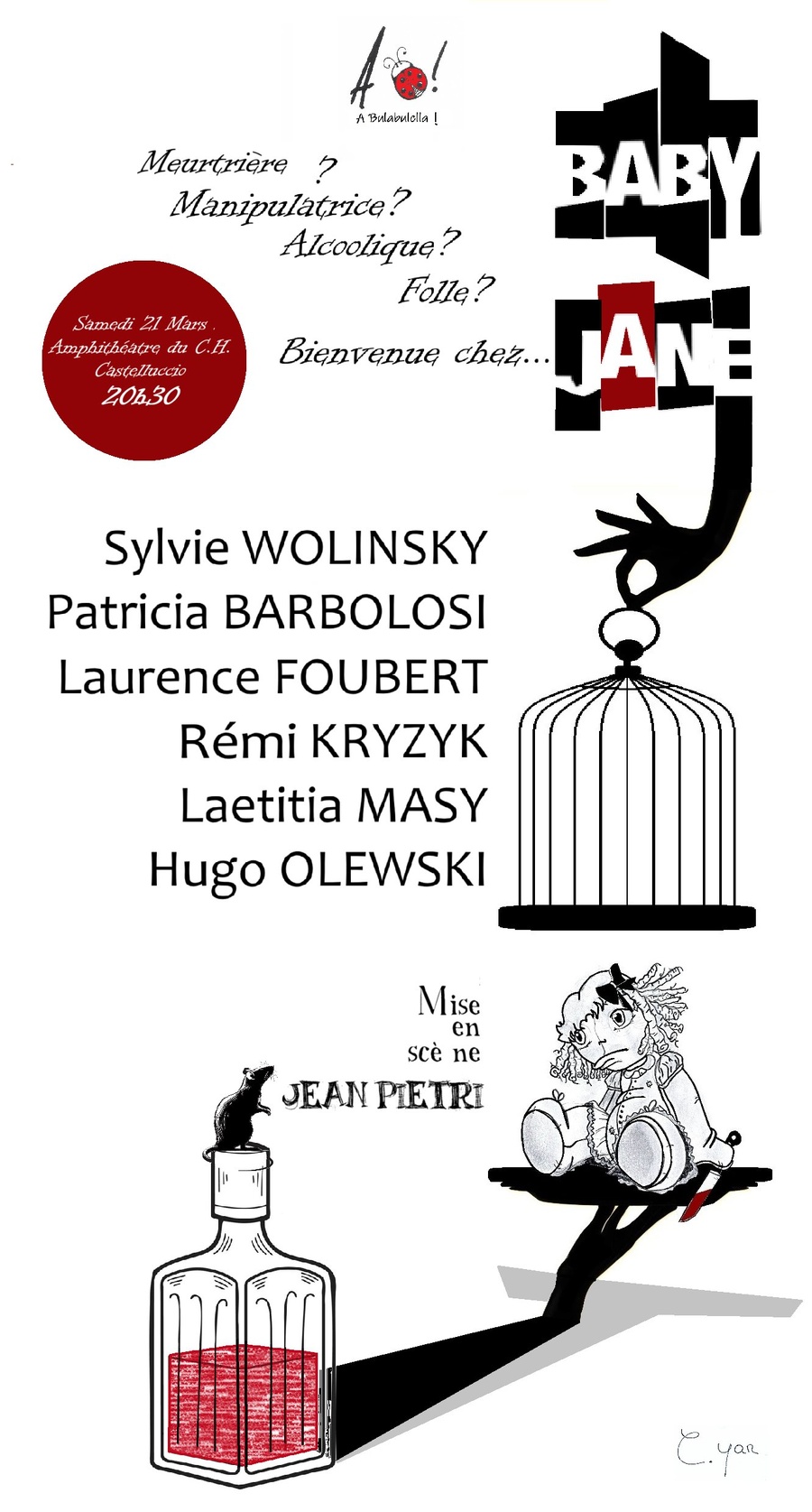 Théâtre : "Baby Jane" - Amphithéâtre, centre hospitalier de Castelluccio