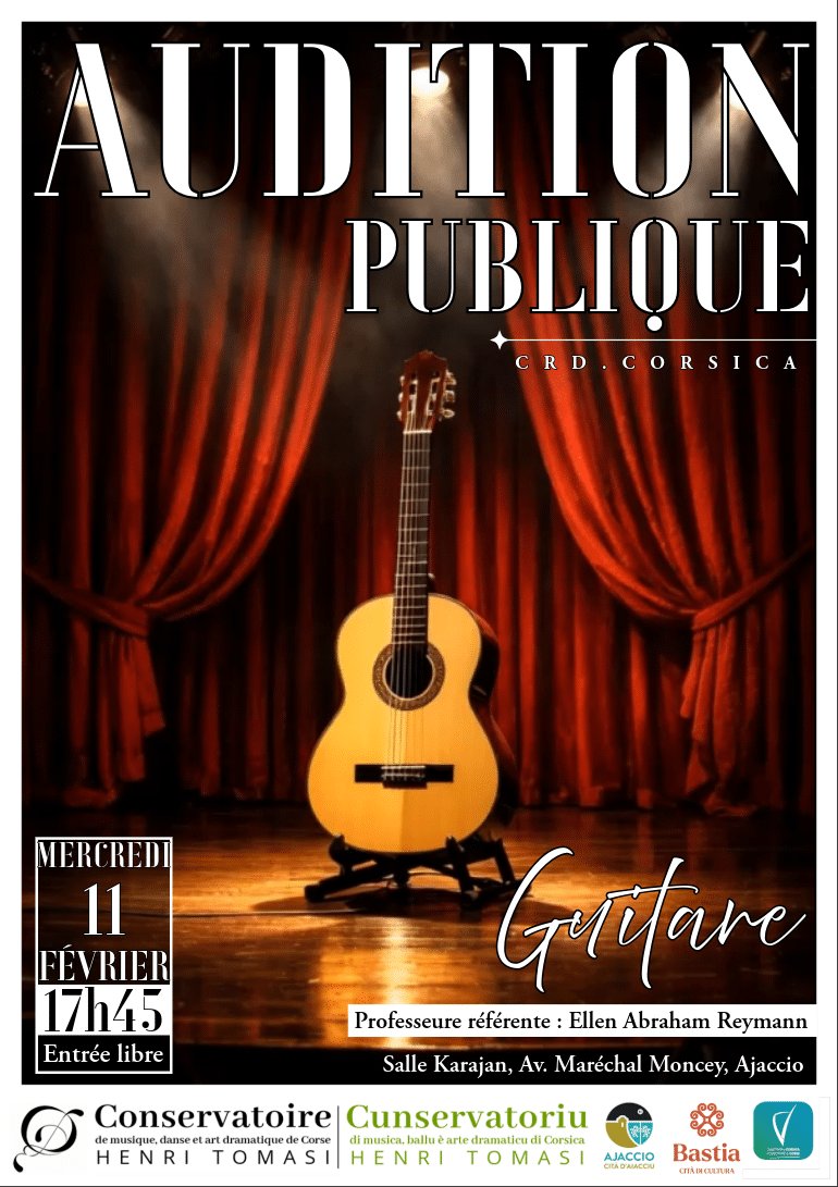 Audition publique de la classe de guitare du Conservatoire Henri Tomasi - Salle Karajan