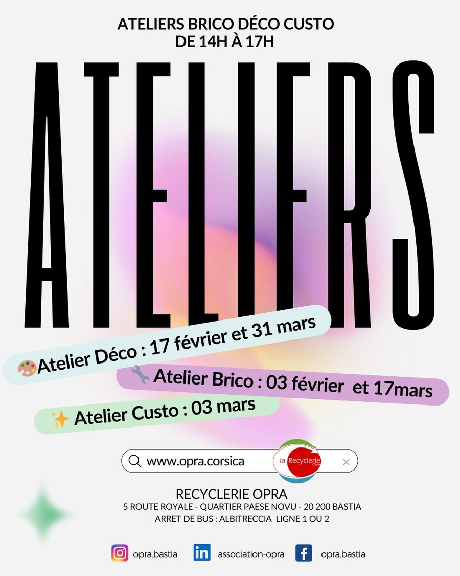 Atelier Déco / Custo - Recyclerie OPRA