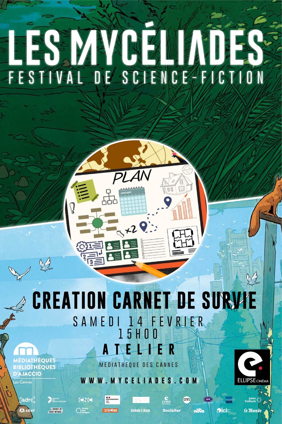 Festival de Sciences-Fiction "Les Mycéliades" : Résilience / Ateliers carnets de survie - Médiathèque des Cannes
