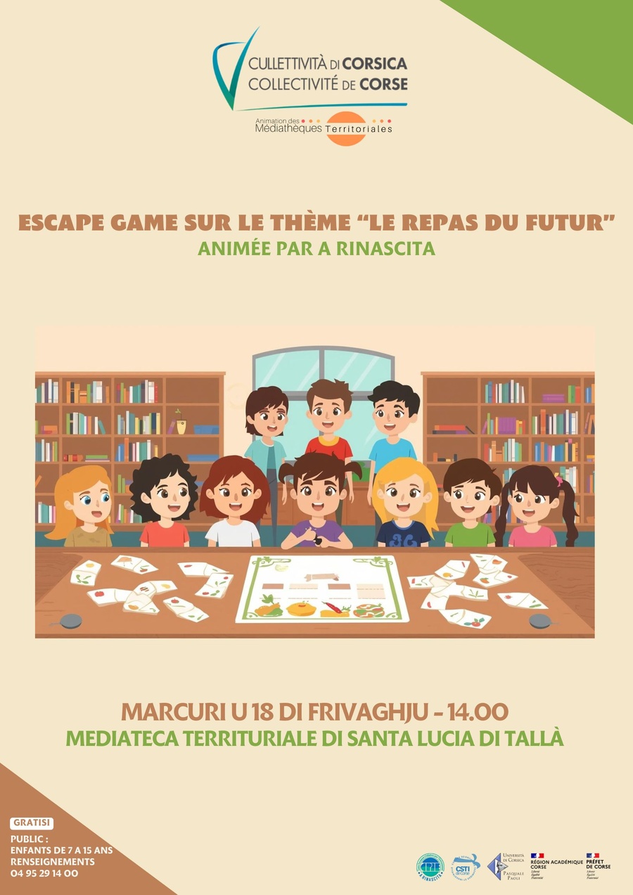 Escape game sur le thème : "Le repas du futur" animé par "A Rinascita"