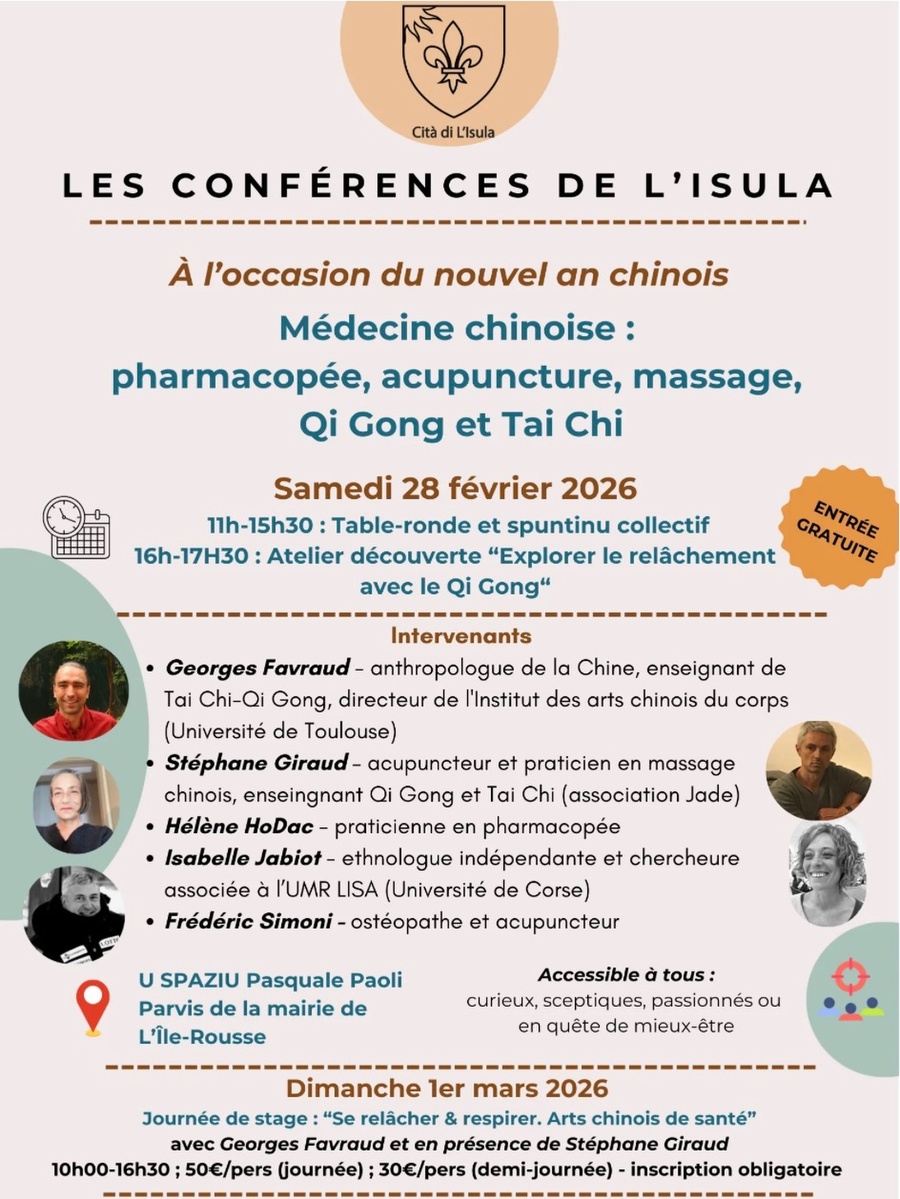 Conférences et table ronde autour du thème de la Médecine chinoise - Spaziu Pasquale Paoli