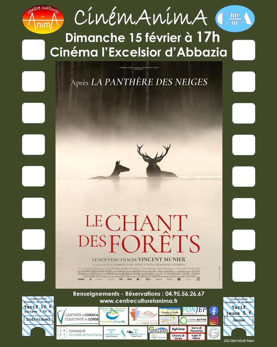 CinémAnima / Projection du film "Le chant des forêts" de Vincent Munier - Cinéma Excelsior
