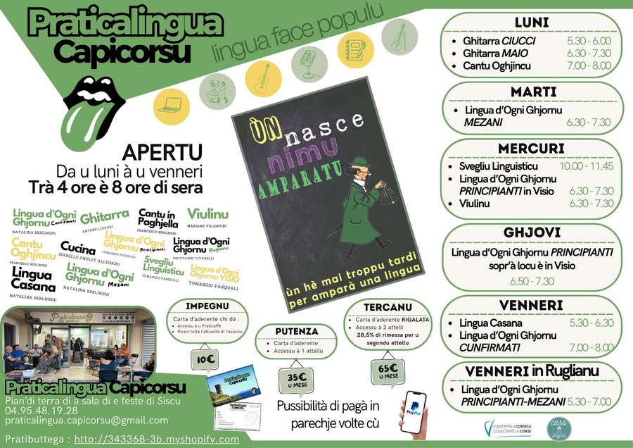 Atelier de Langue Quotidienne pour Débutants et Intermédiaires à Praticalingua Capicorsu