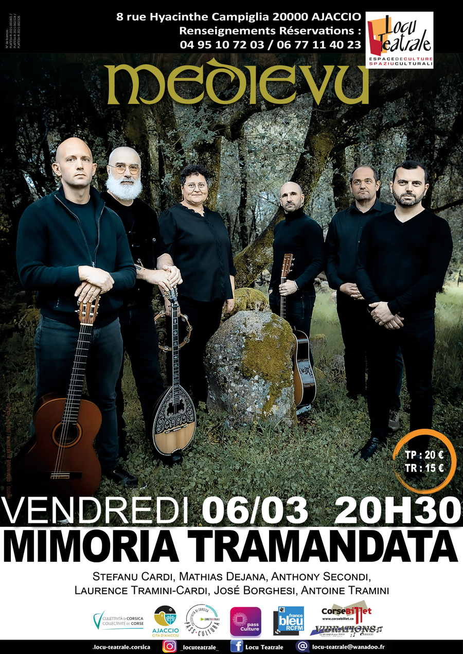 Concert : Mimoria Tramandata "Medievu" - Spaziu Culturali Locu Teatrale