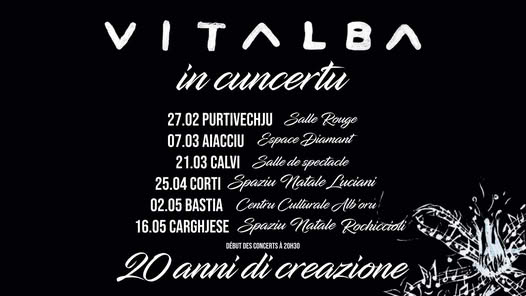 Concert du groupe Vitalba : 20 ans de création - CCU Espace Natale Luciani