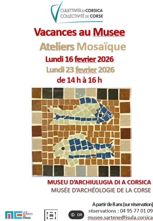 Ateliers mosaïque des vacances de février - Musée d’archéologie de la Corse
