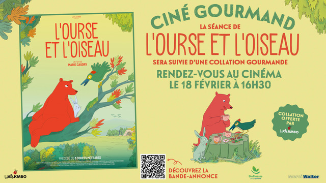 Ciné-Lecture-Gourmand : "L'ourse et l'oiseau" - Cinéma Ellipse
