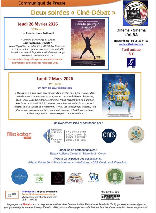 Soirée ciné-débat / Projection du film « J’irai décrocher la lune » de Laurent Boileau - Cinéma L'Alba