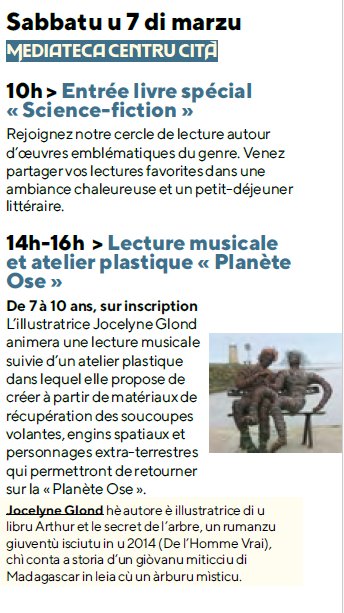 Festival Imaginà : Les rencontres bastiaises de l’imaginaire / Cercle de lecture spécial "Science-fiction"