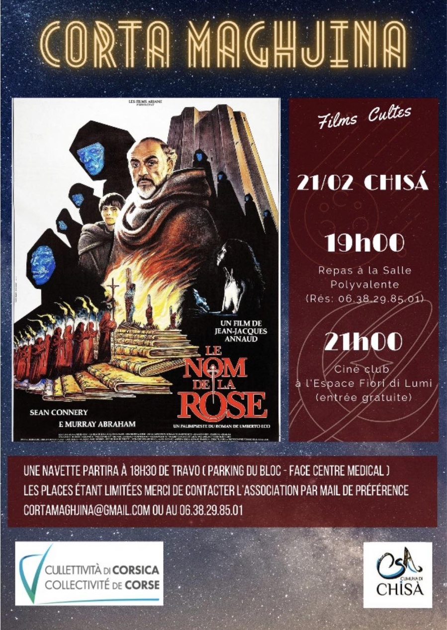 Cycle “Films Cultes” / "Le Nom de la Rose" de Jean-Jacques Annaud avec Sean Connery - Centru Culturali Fiori di Lumi