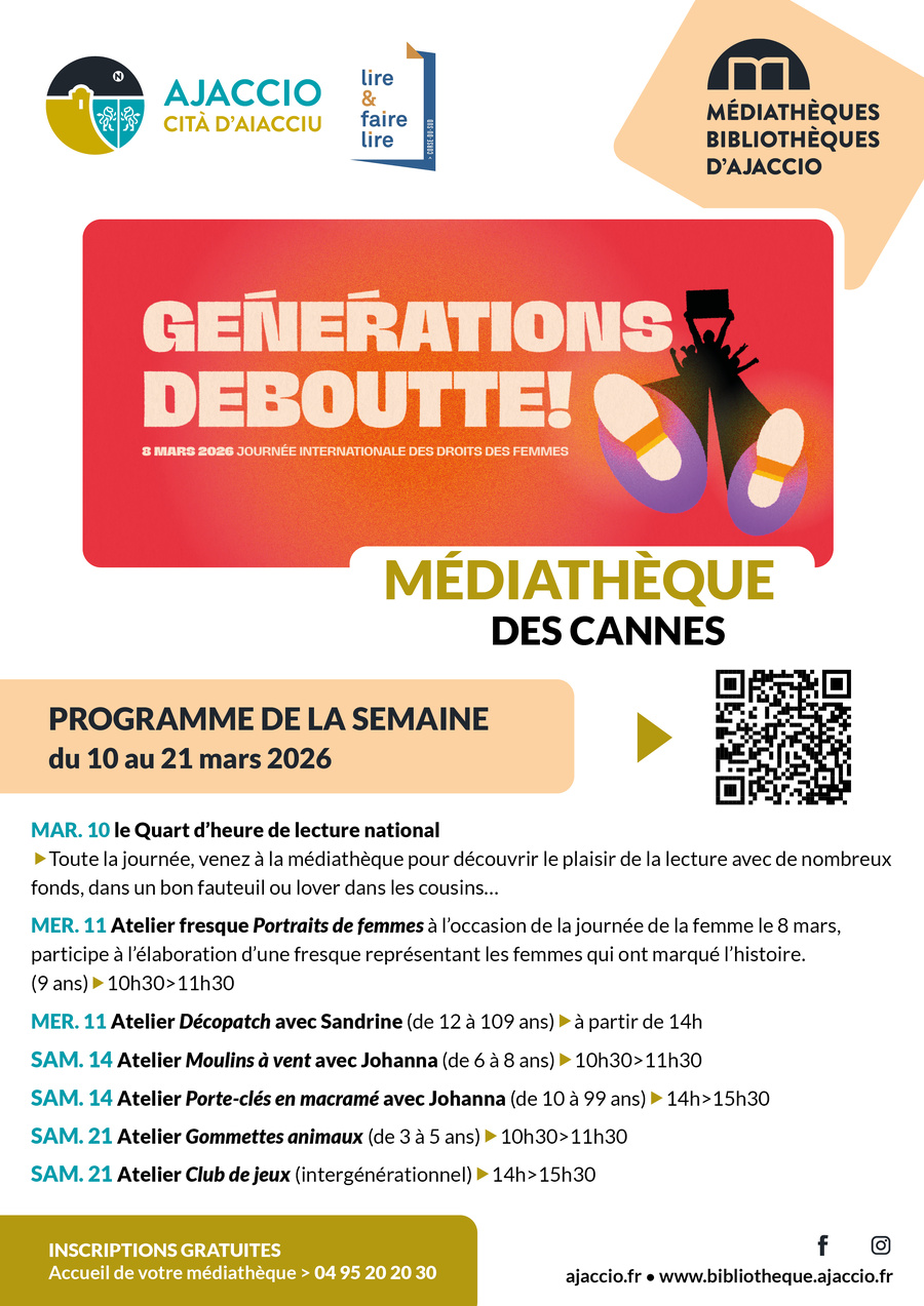 Atelier intergénérationnel de jeux à la Médiathèque des Cannes d'Ajaccio